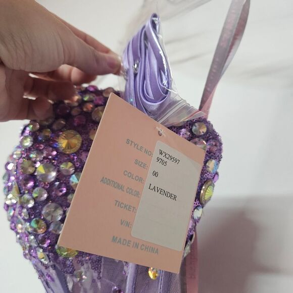 NWT Blush Prom Sequin Prom Dress Size 00 - Picture 4 of 12